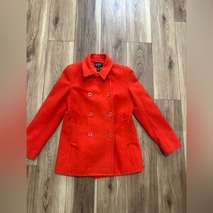 Polo jeans co. Ralph Lauren Women's Double-Breasted Orange pea coat size small